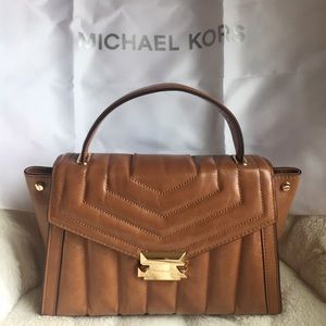 Michael Kors Acorn/Brown Medium Whitney Satchel
